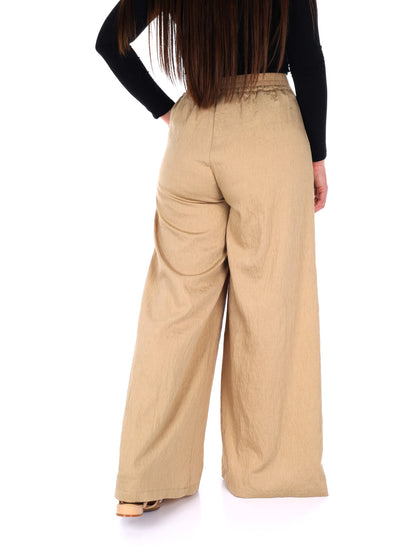 Pantalone Yes-Zee elegante in colore fango donna