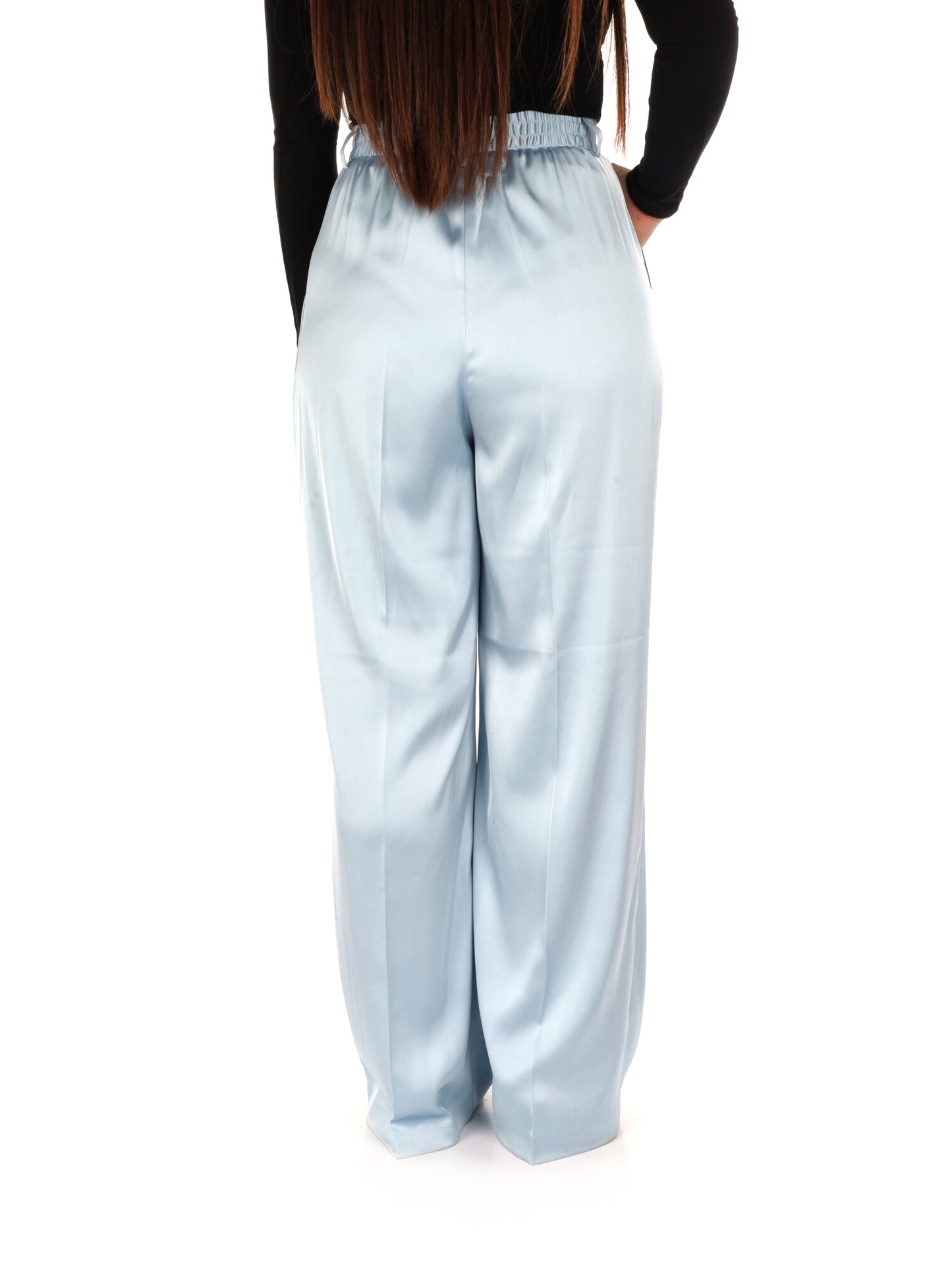 Pantaloni casual Yes-Zee donna azzurri per la primavera-estate