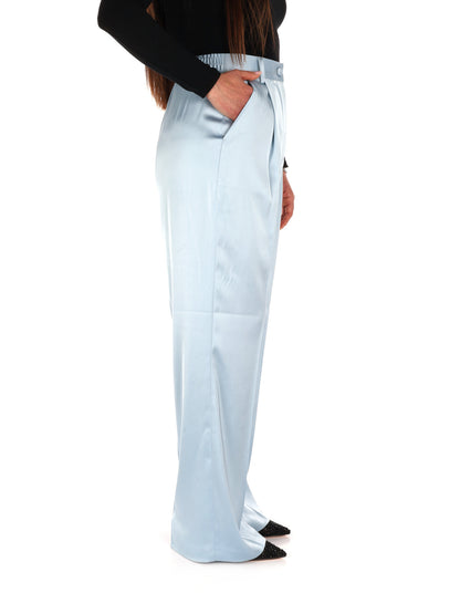 Pantaloni casual Yes-Zee donna azzurri per la primavera-estate