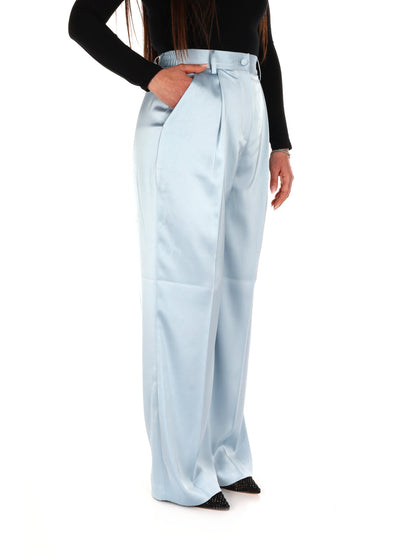 Pantaloni casual Yes-Zee donna azzurri per la primavera-estate