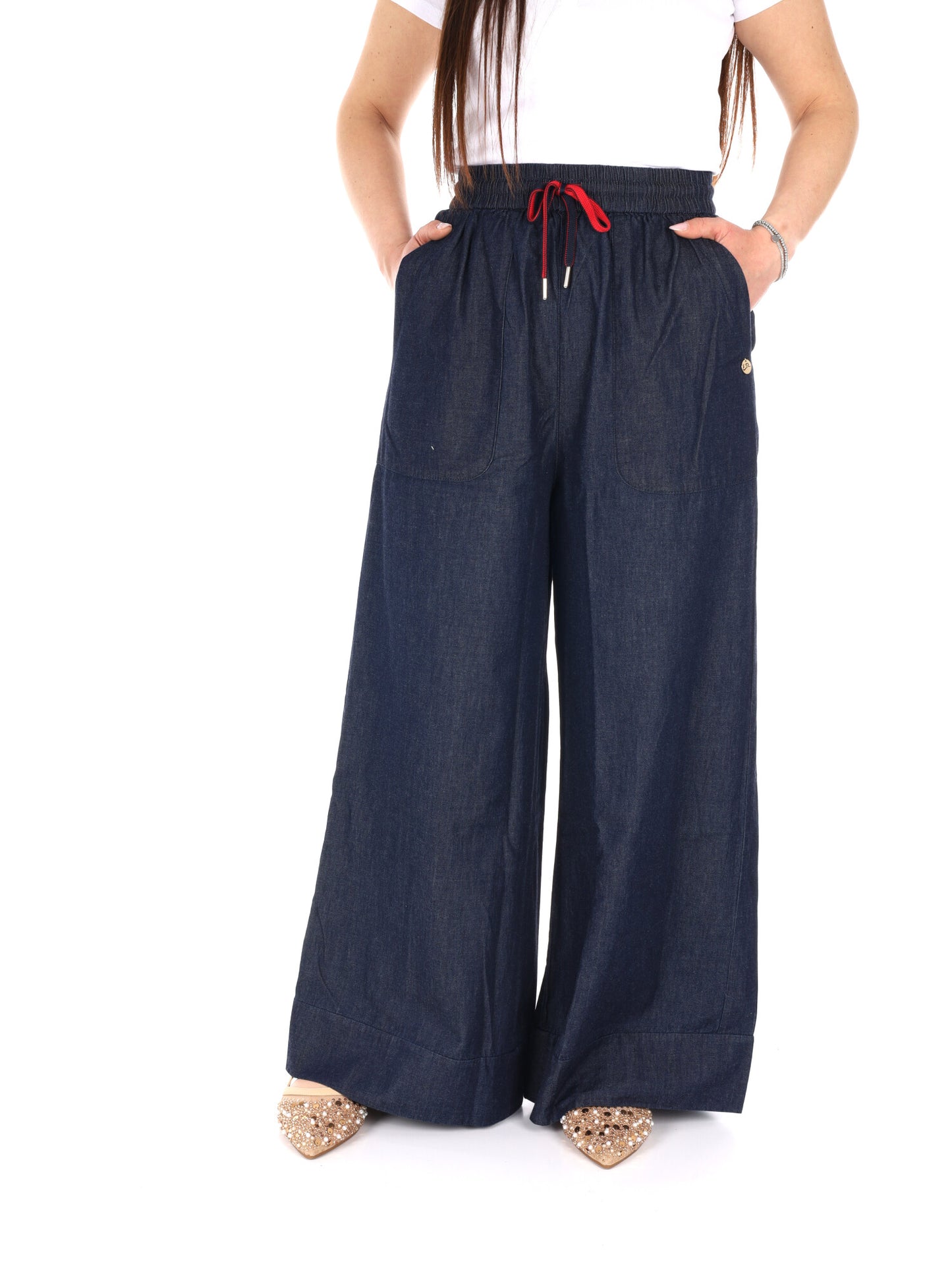 Pantaloni Yes-Zee in denim donna per primavera-estate