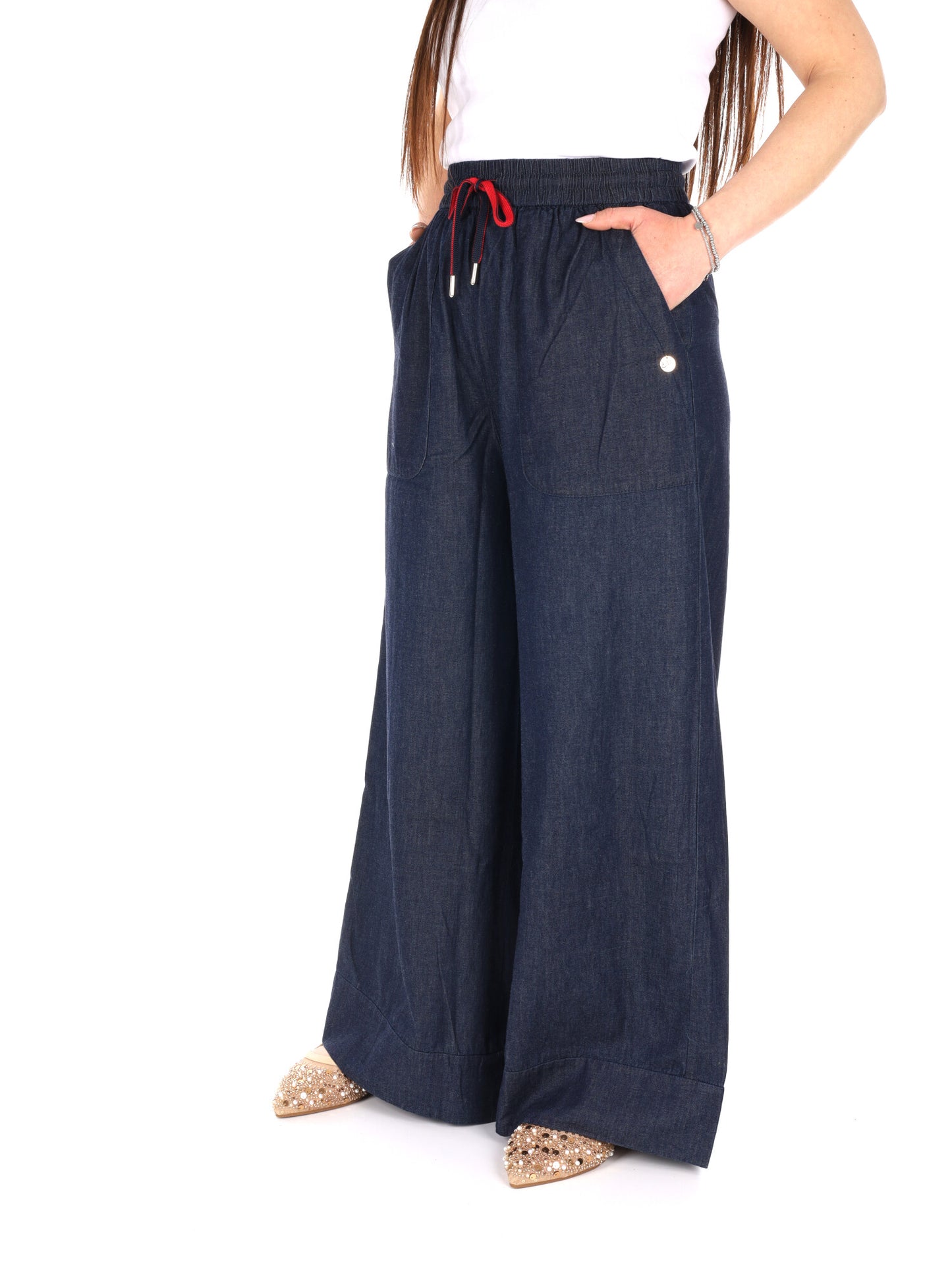 Pantaloni Yes-Zee in denim donna per primavera-estate