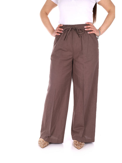 Pantaloni Yes-Zee donna in marrone, stile confortevole e versatile