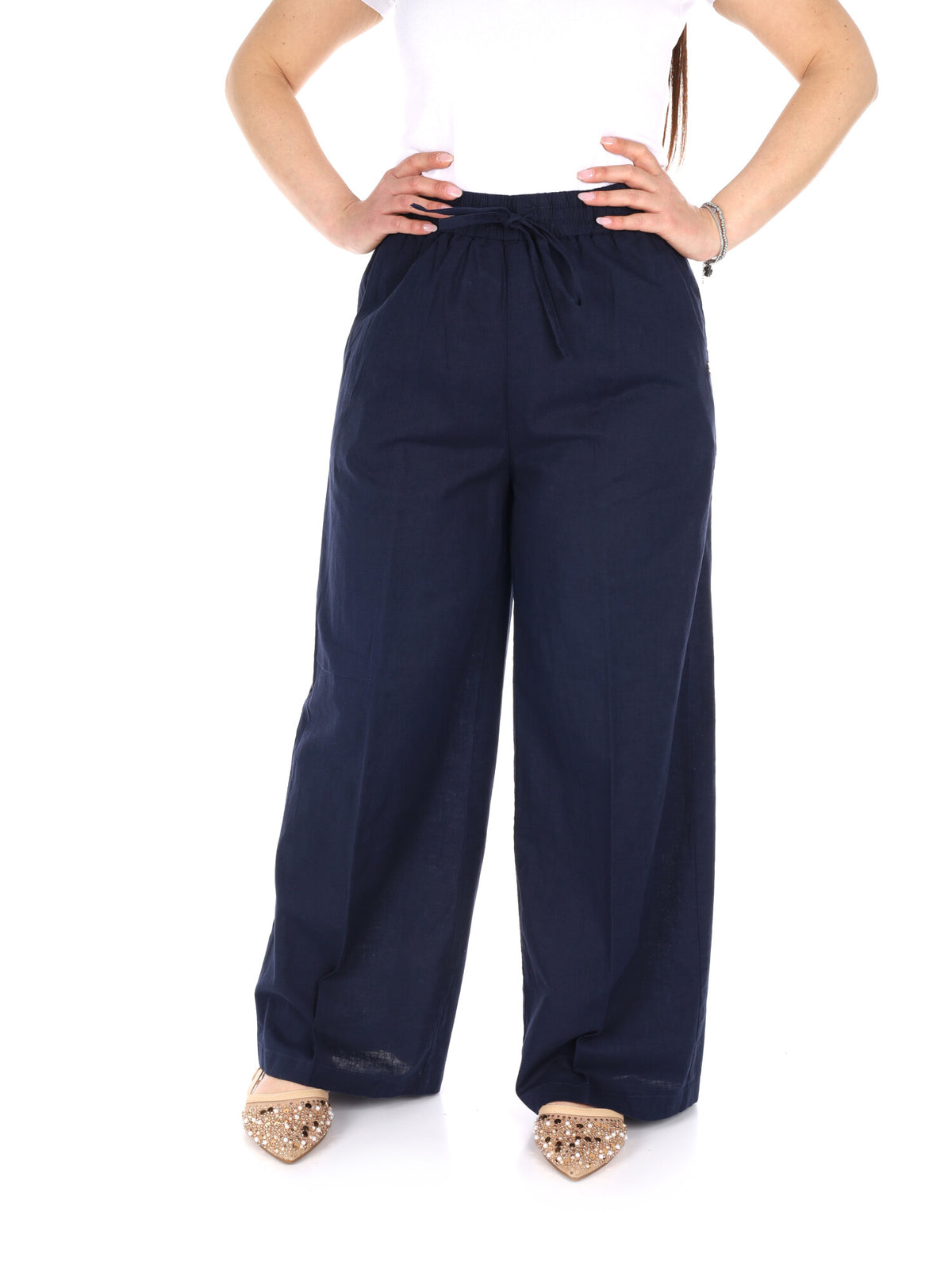 Yes zee pantalone da donna blu