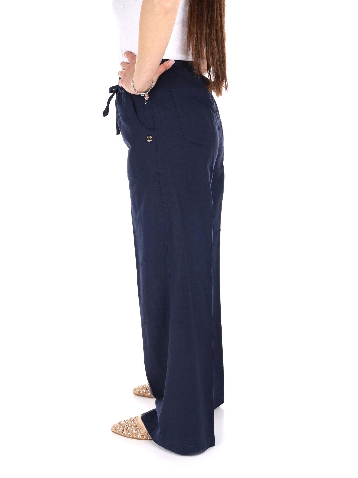 Pantaloni Yes-Zee in blu donna per tutti i giorni