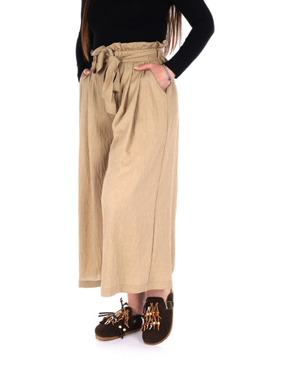 Pantaloni Yes-Zee Capri donna in fango per la primavera-estate