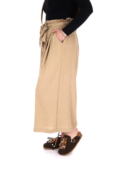 Pantaloni Yes-Zee Capri donna in fango per la primavera-estate