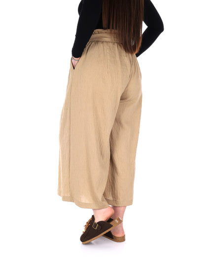 Pantaloni Yes-Zee Capri donna in fango per la primavera-estate