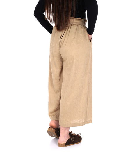 Pantaloni Yes-Zee Capri donna in fango per la primavera-estate