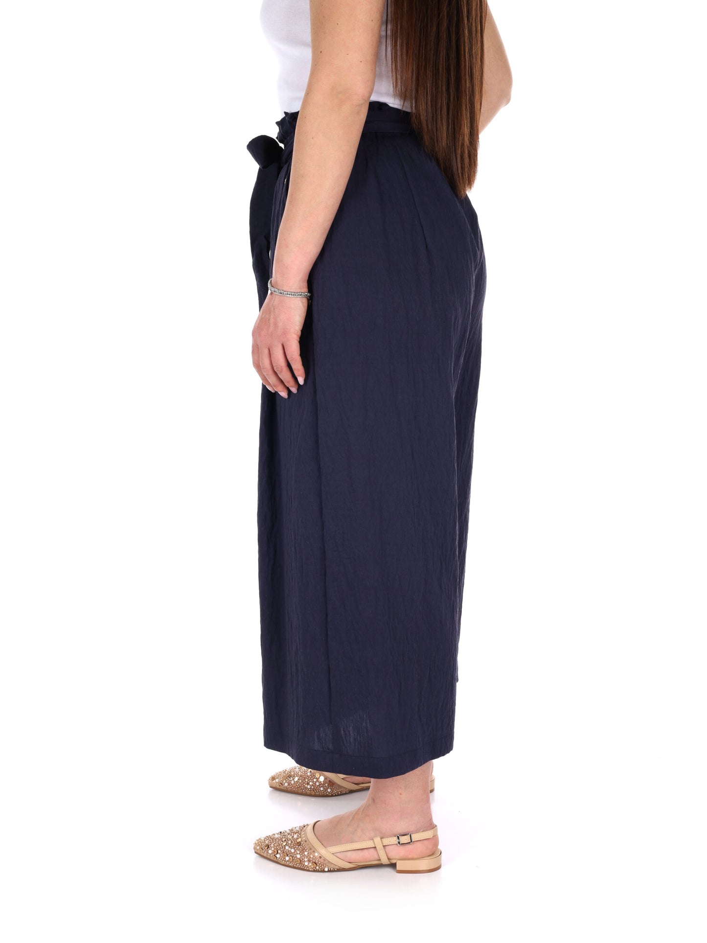 Pantaloni Capri Yes-Zee donna blu per la primavera