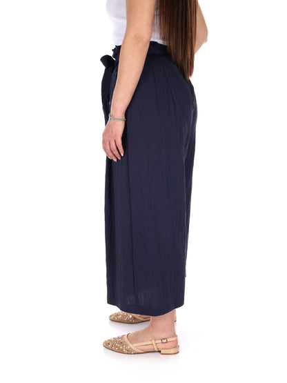 Pantaloni Capri Yes-Zee donna blu per la primavera