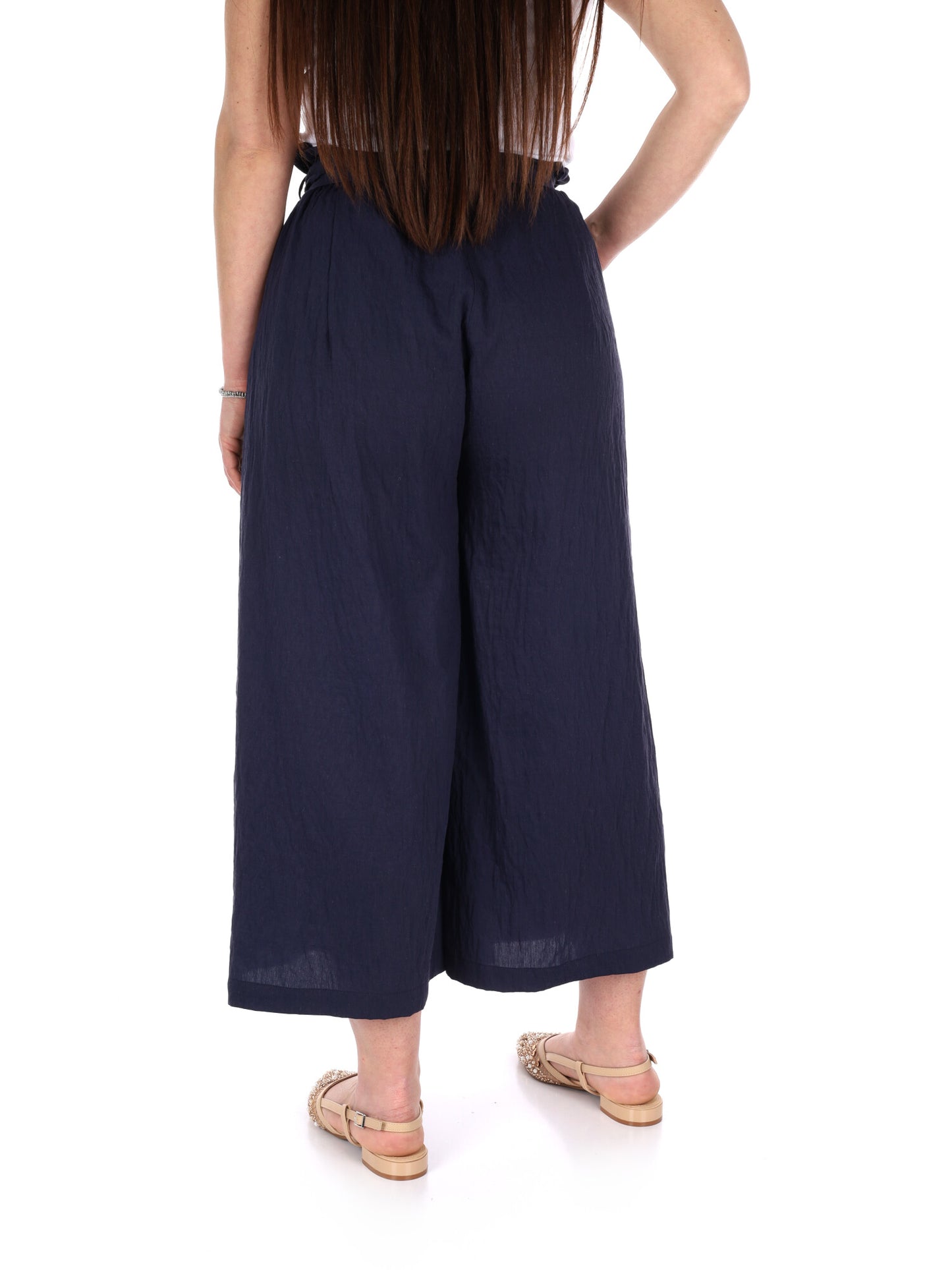Pantaloni Capri Yes-Zee donna blu per la primavera