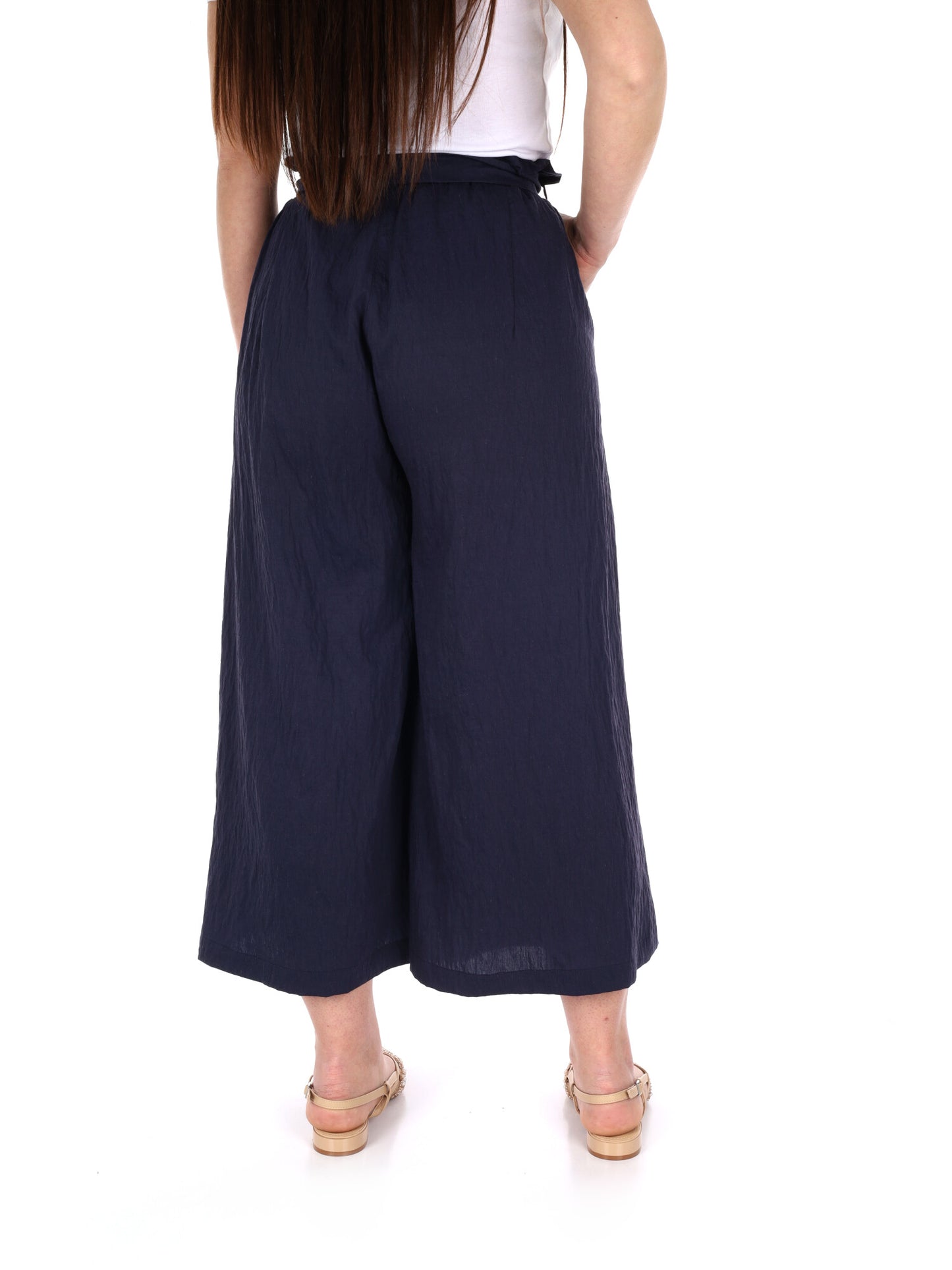 Pantaloni Capri Yes-Zee donna blu per la primavera