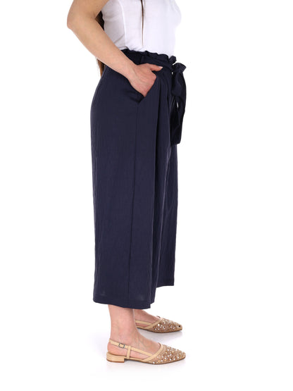 Pantaloni Capri Yes-Zee donna blu per la primavera