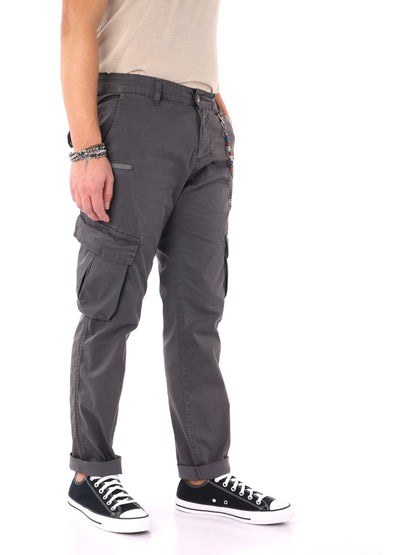 Pantaloni cargo grigi da uomo FB, perfetti per uso civile