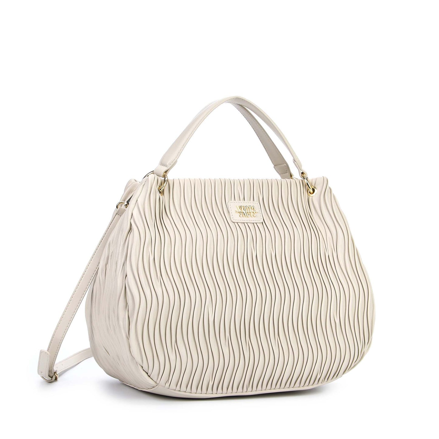Y Not? Tote Big donna color crema con tracolla regolabile