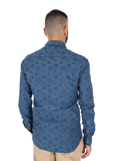 Camicia Paradise Indac blu da uomo per primavera-estate