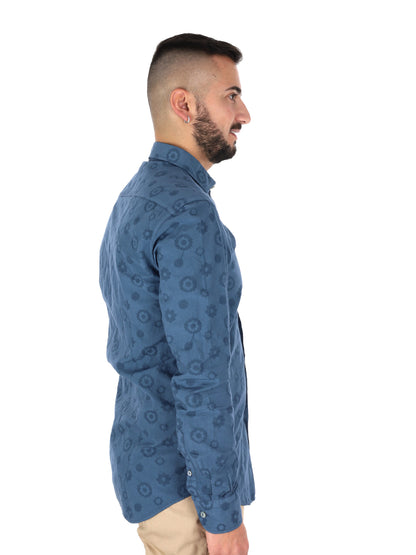 Camicia Paradise Indac blu da uomo per primavera-estate