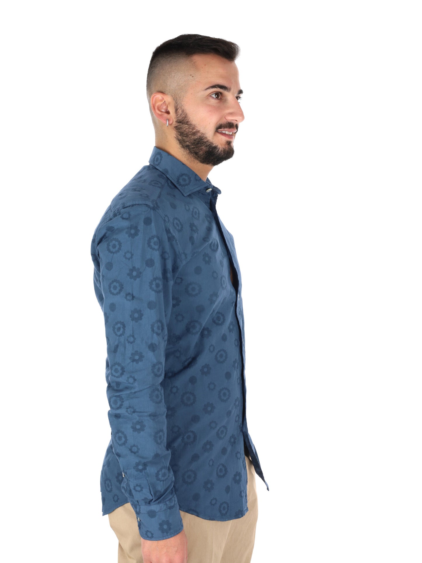 Camicia Paradise Indac blu da uomo per primavera-estate