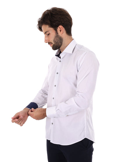 CAMICIA PARIGI FB UOMO BIANCO BLU