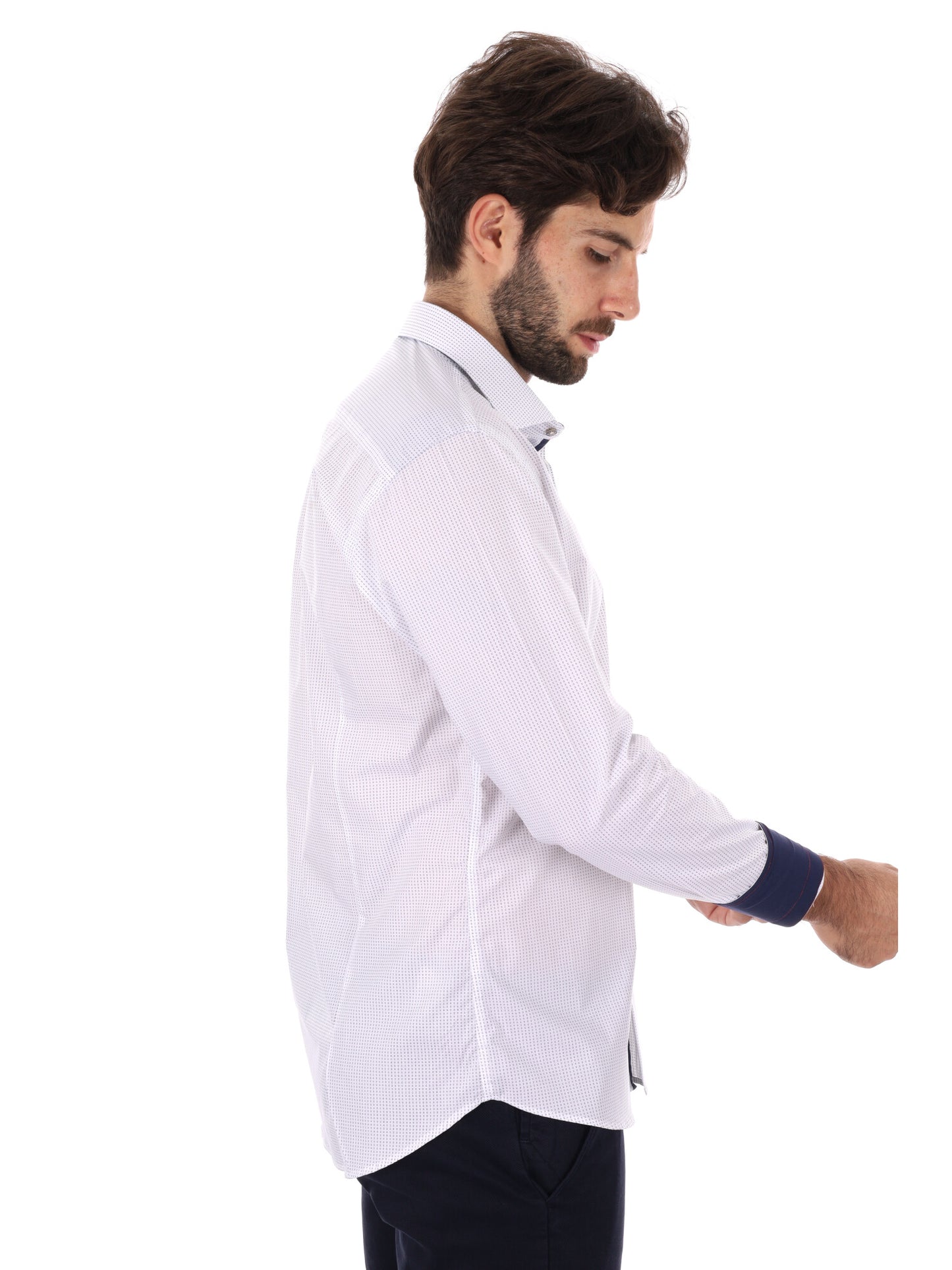 CAMICIA PARIGI FB UOMO BIANCO BLU