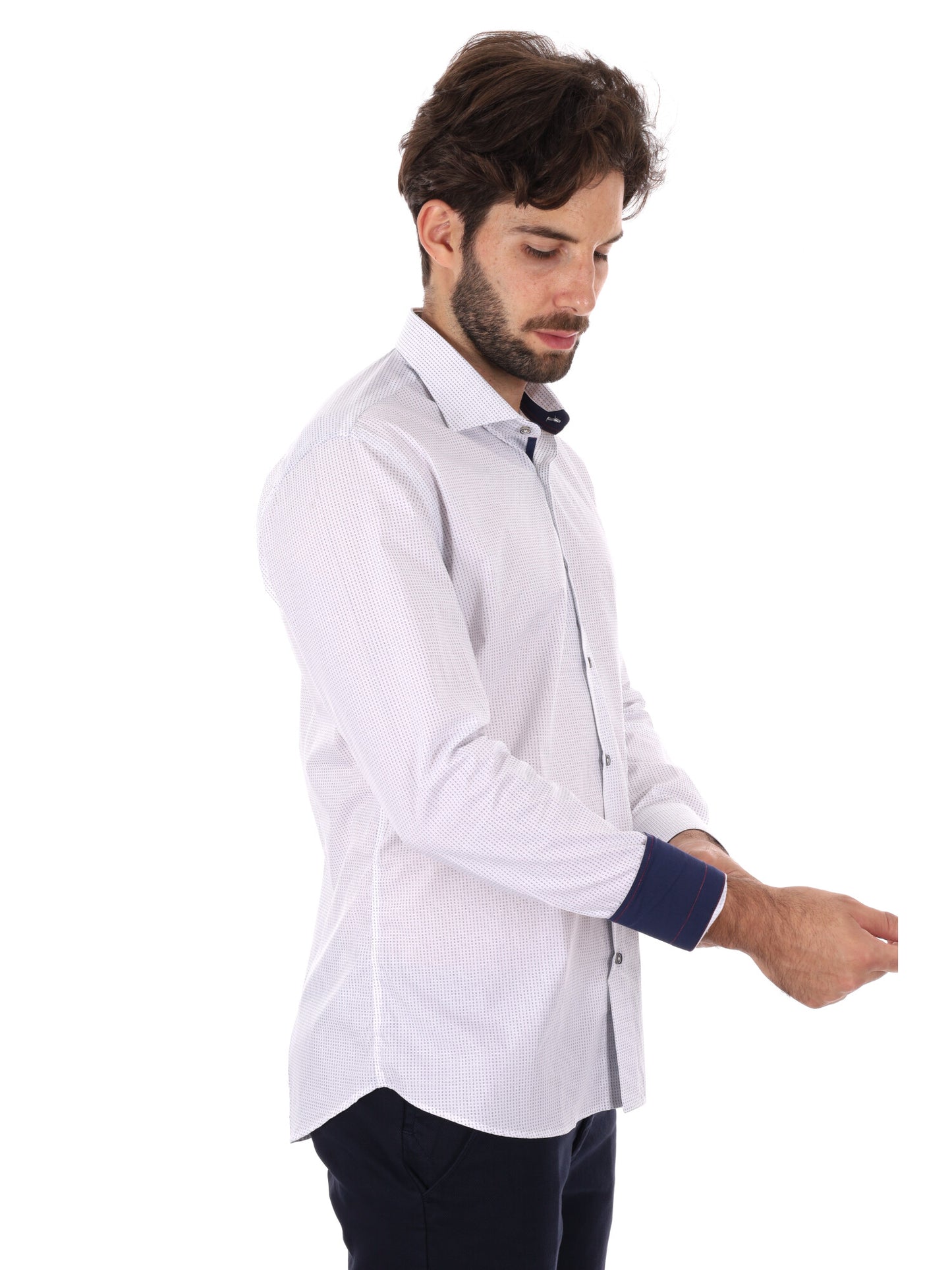 CAMICIA PARIGI FB UOMO BIANCO BLU