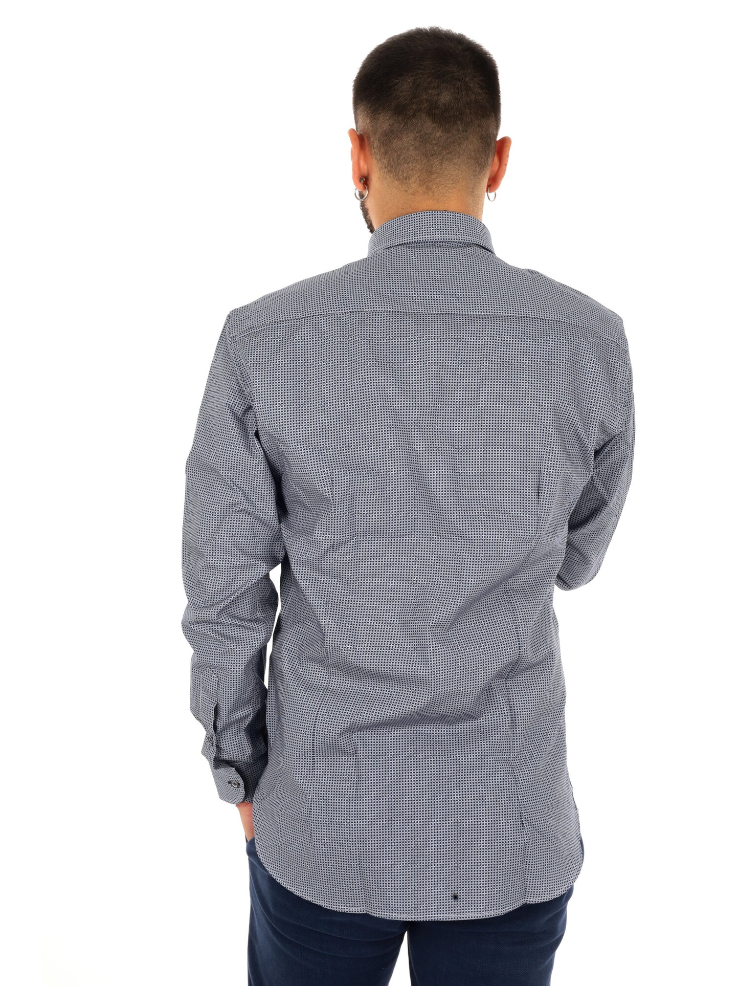Fb Parigi 3, camicia da uomo blu