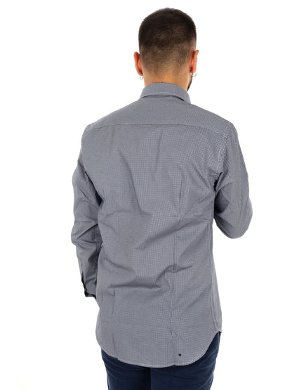 Fb Parigi 3, camicia da uomo blu
