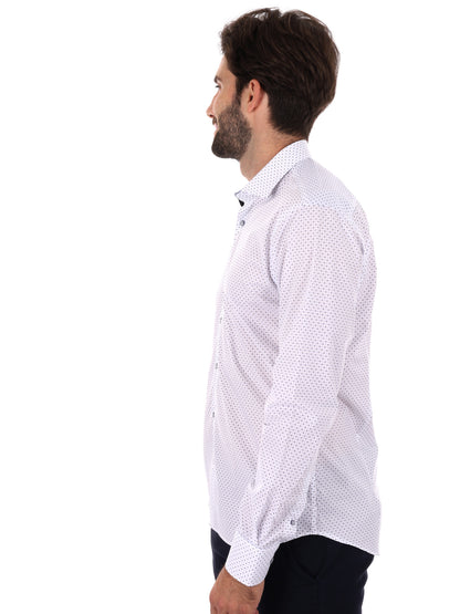 Fb camicia londra da uomo bianco-blu