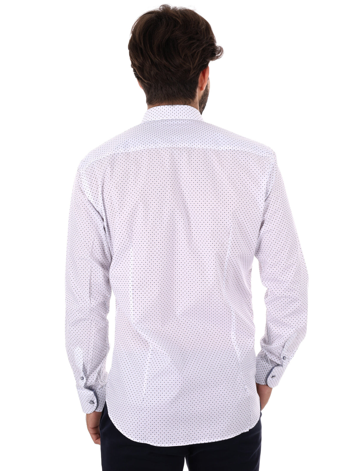 Fb camicia londra da uomo bianco-blu