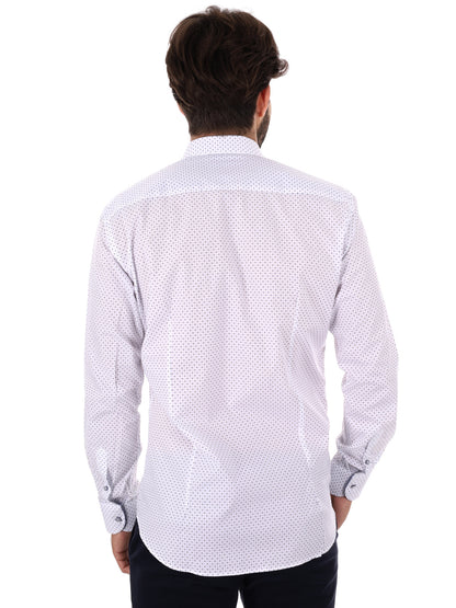 Fb camicia londra da uomo bianco-blu