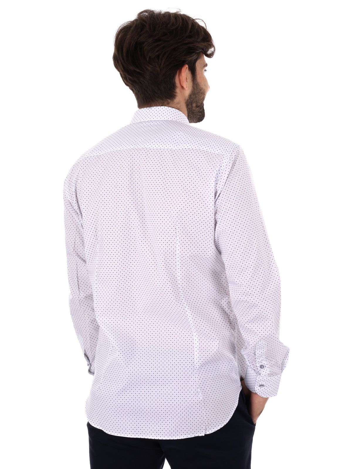 Fb camicia londra da uomo bianco-blu