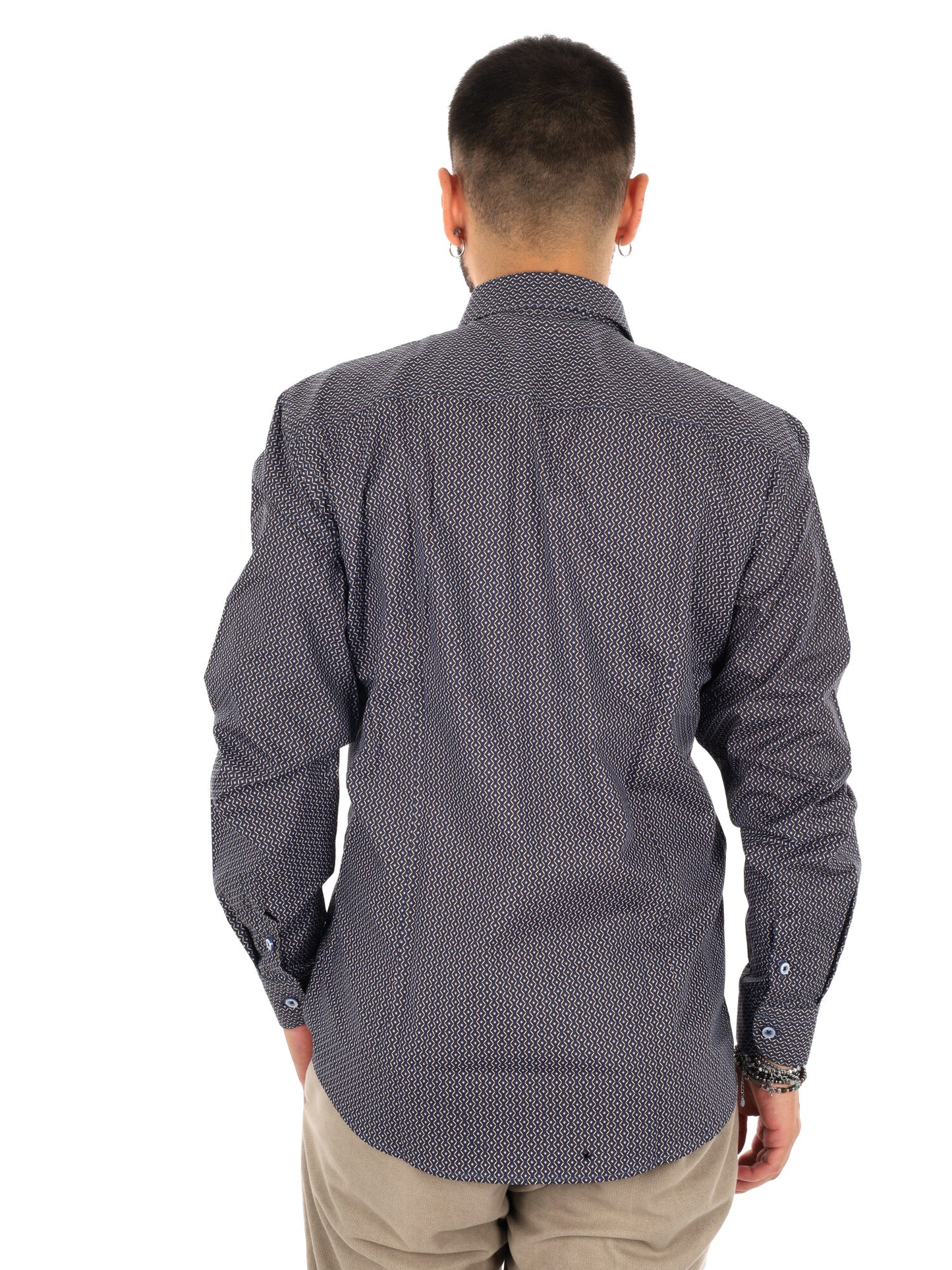 Fb Pentax 26, camicia da uomo blu