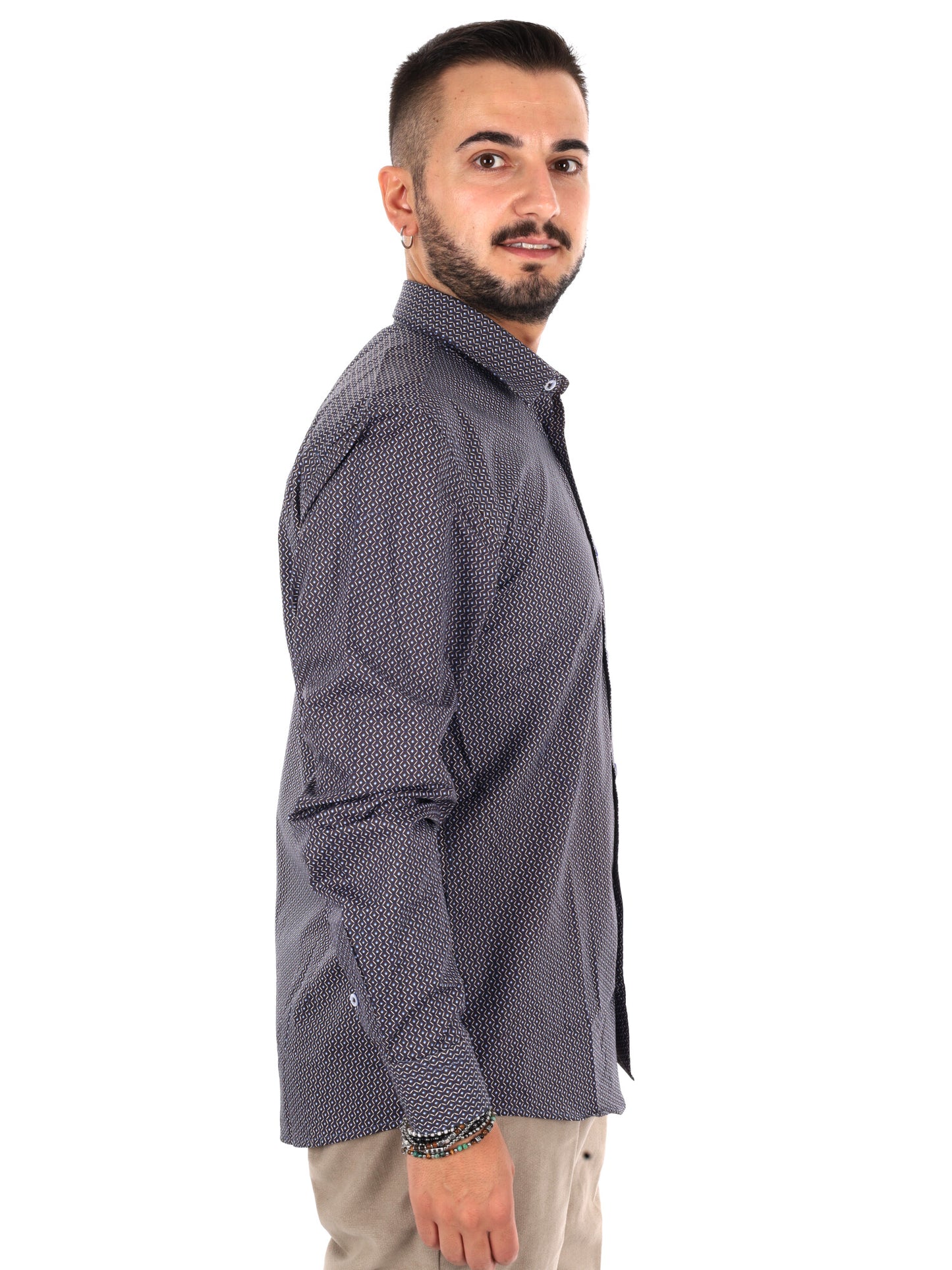 Fb Pentax 26, camicia da uomo blu