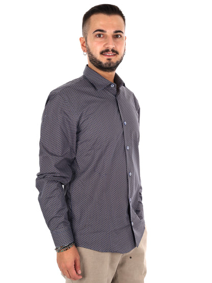 Fb Pentax 26, camicia da uomo blu