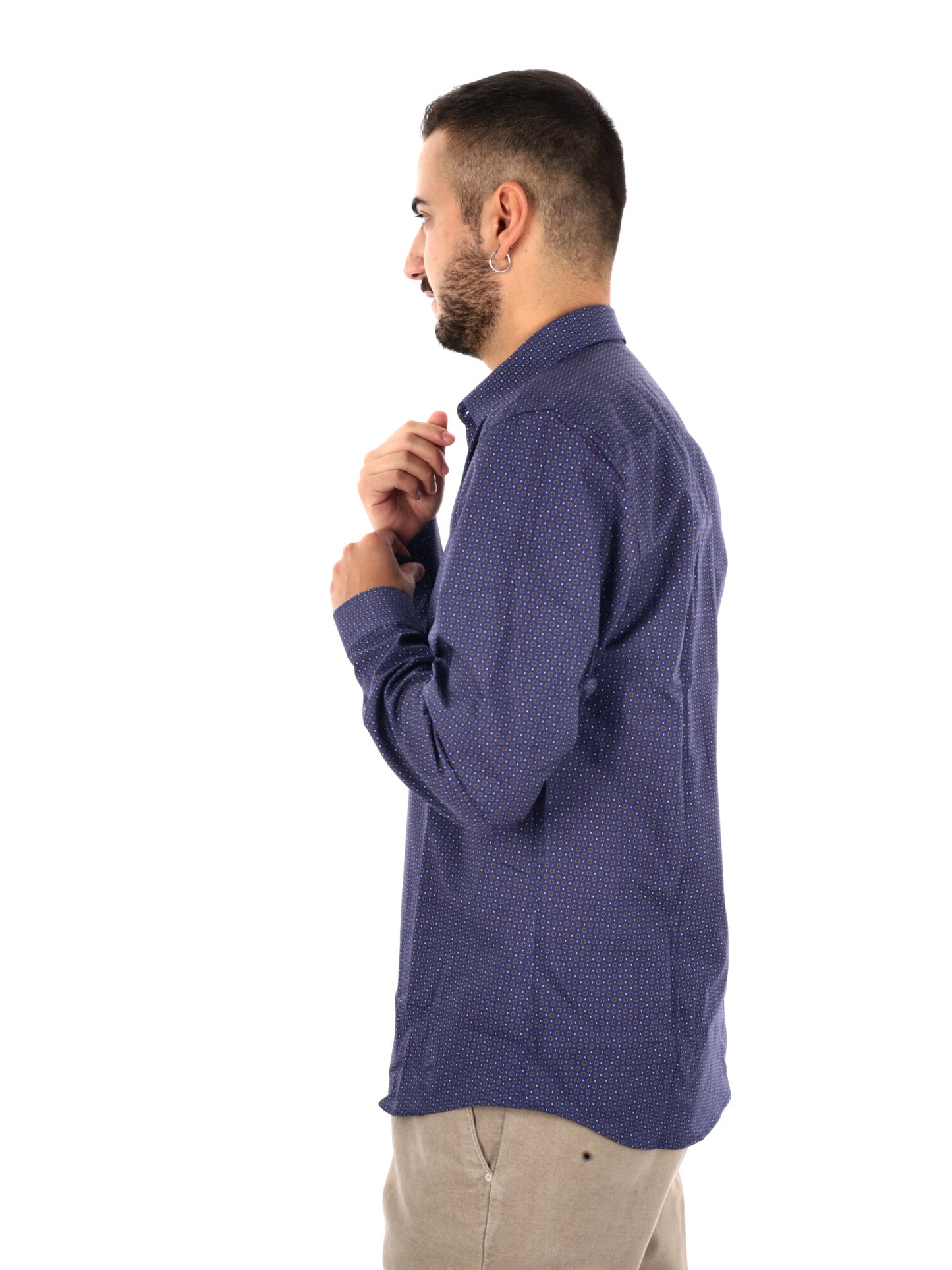 Fb Pentax 28, camicia da uomo blu