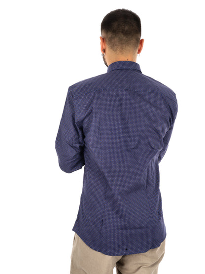 Fb Pentax 28, camicia da uomo blu