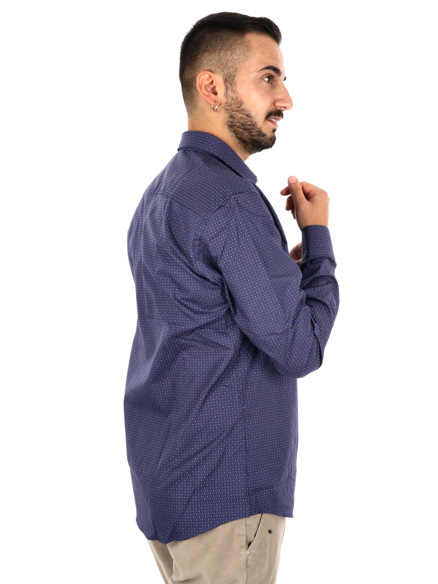 Fb Pentax 28, camicia da uomo blu