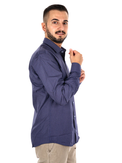 Fb Pentax 28, camicia da uomo blu