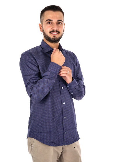 Fb Pentax 28, camicia da uomo blu