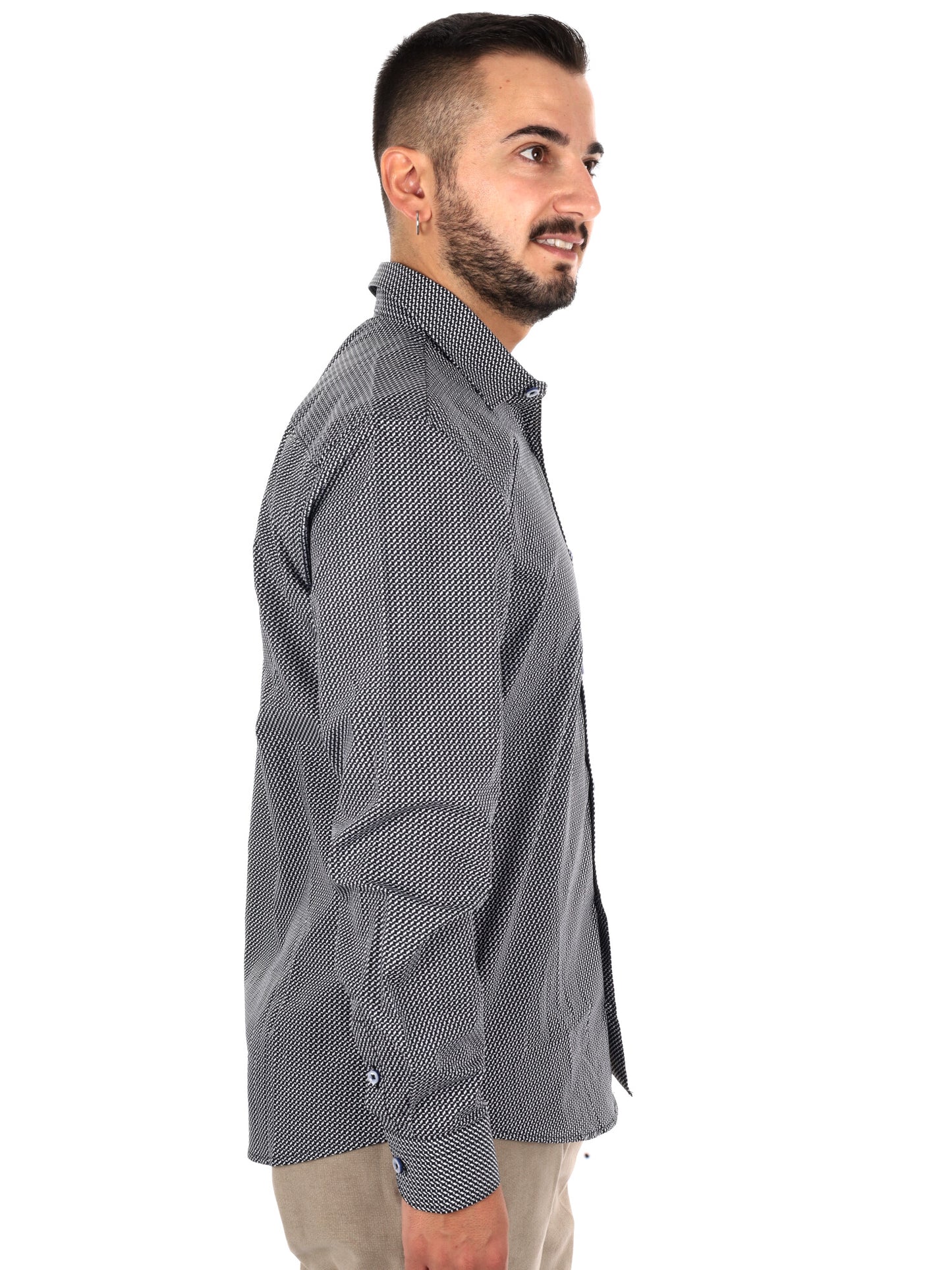 Fb Pentax 32, camicia da uomo nera