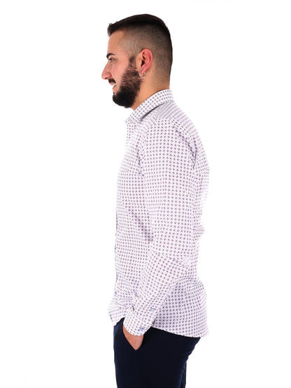 Camicia multicolore da uomo FB dallo stile casual e contemporaneo