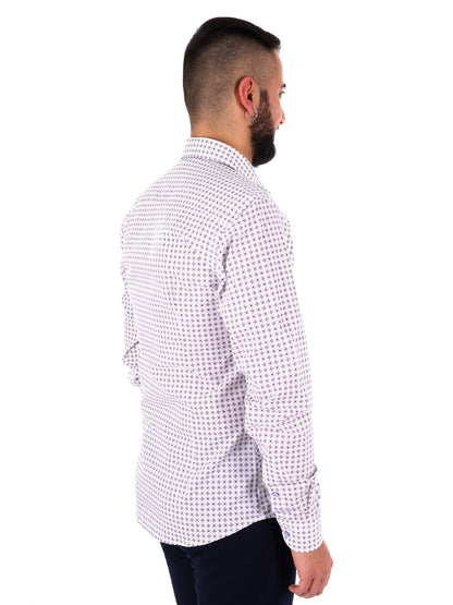 Camicia multicolore da uomo FB dallo stile casual e contemporaneo