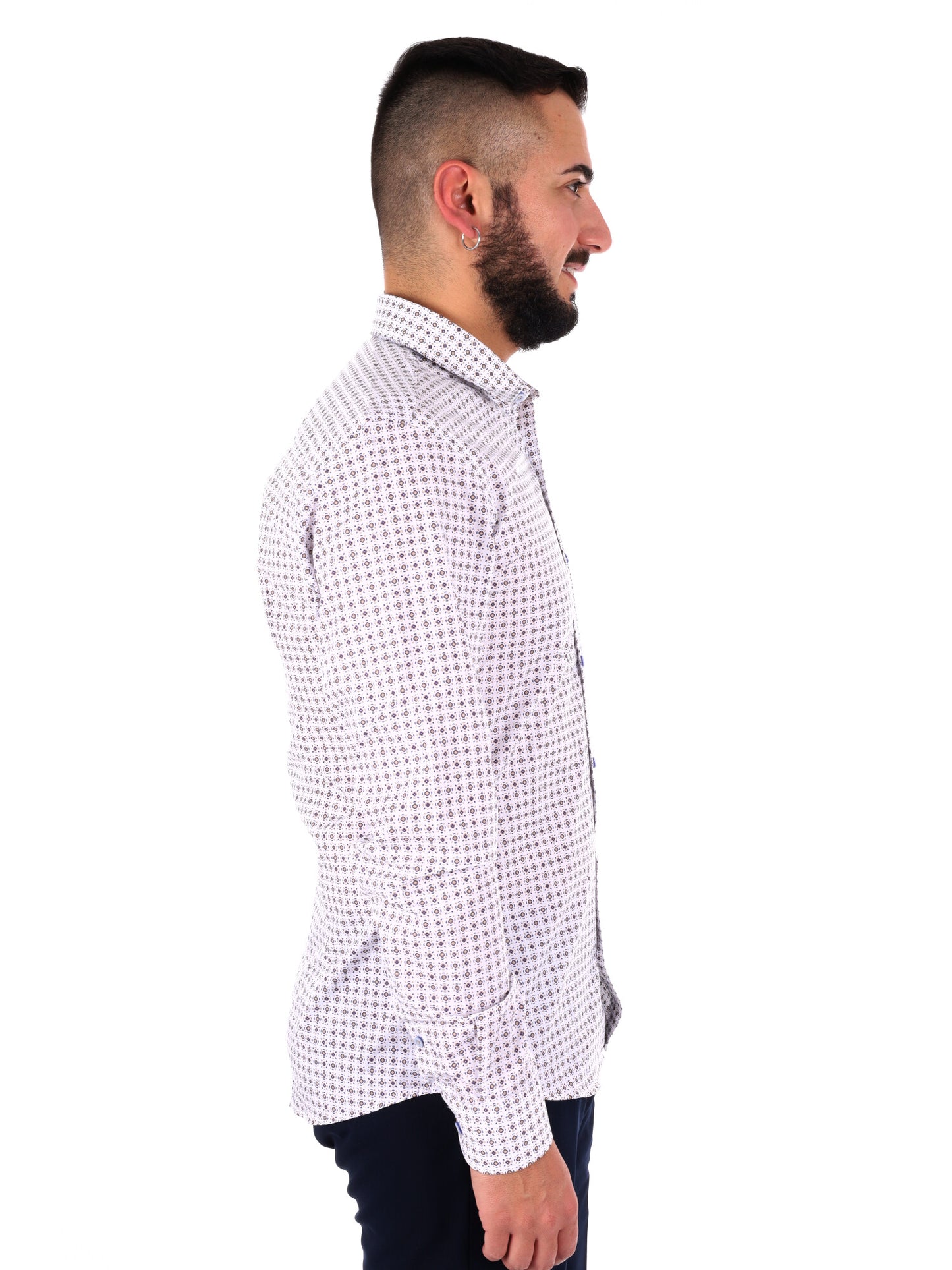 Camicia multicolore da uomo FB dallo stile casual e contemporaneo