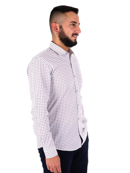 Camicia multicolore da uomo FB dallo stile casual e contemporaneo