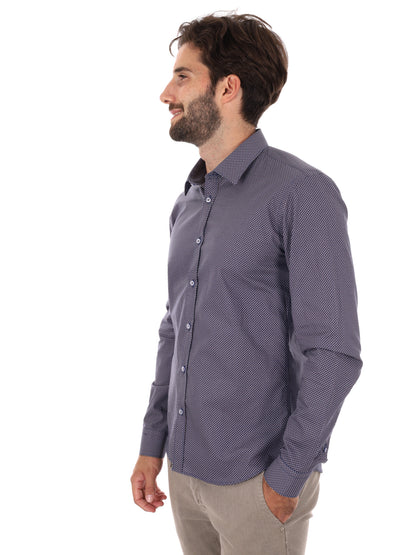 CAMICIA PENTAX FB DA UOMO BLU MARRONE