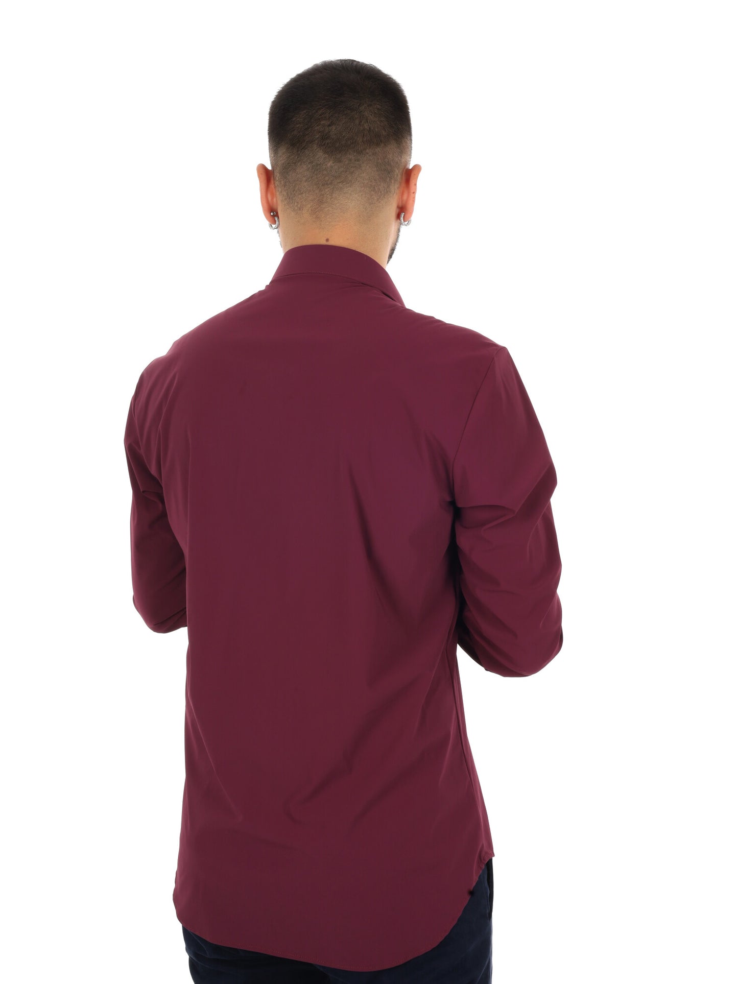 Fb Performance Bordo, camicia da uomo bordeaux