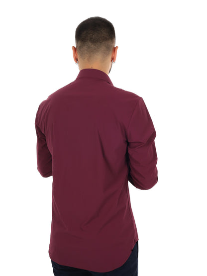 Fb Performance Bordo, camicia da uomo bordeaux