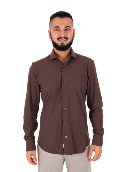F.b. camicia tecnica da uomo moro
