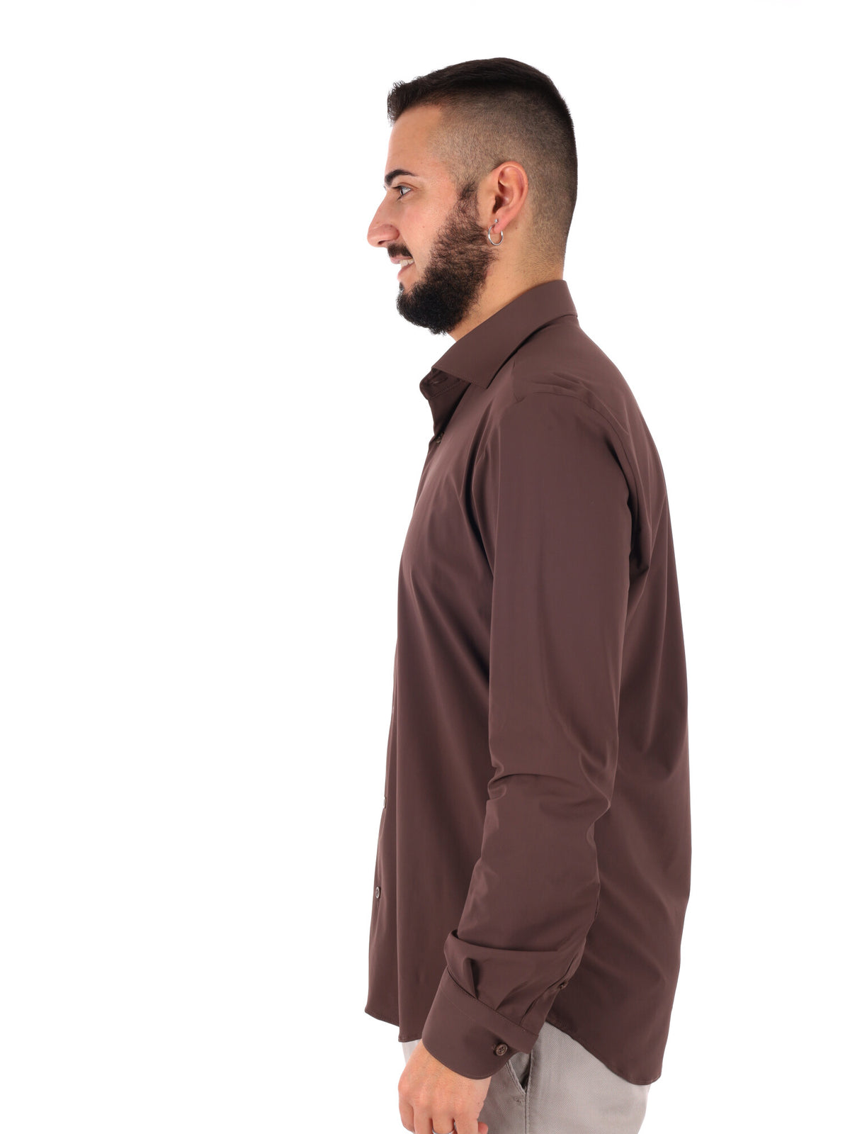 F.b. camicia tecnica da uomo moro